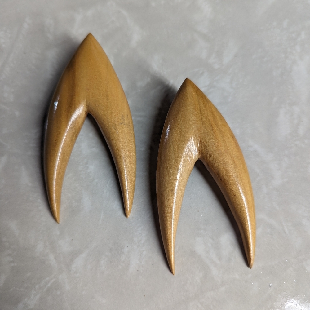 Vintage Wooden Statement Earrings
